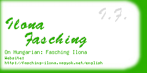 ilona fasching business card